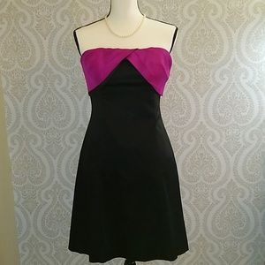 Whit House Black Market Pink Black Cocktail Dress